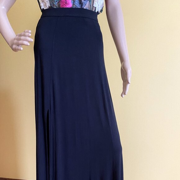 Abercrombie & Fitch Black Maxi Skirt w/ Slit Sz Small - Picture 6 of 9